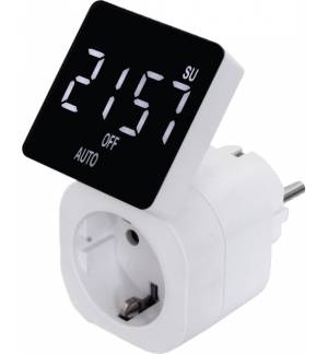 Digital TimeSwitch with Large Illuminated & Rotatable LED Display Energy Saving Timer Ideal for Home Automation