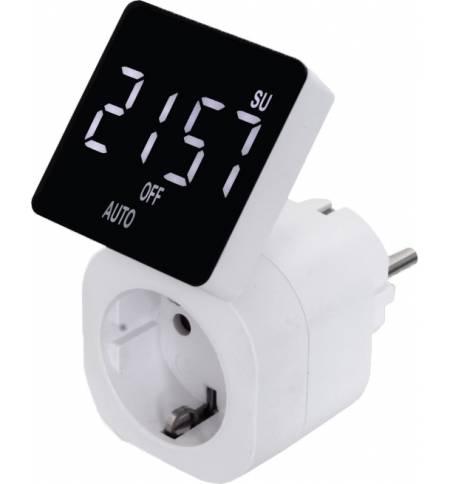 Digital TimeSwitch with Large Illuminated & Rotatable LED Display Energy Saving Timer Ideal for Home Automation Digital TimeSwitch with Large Illuminated & Rotatable LED Display Energy Saving Timer Ideal for Home Automation