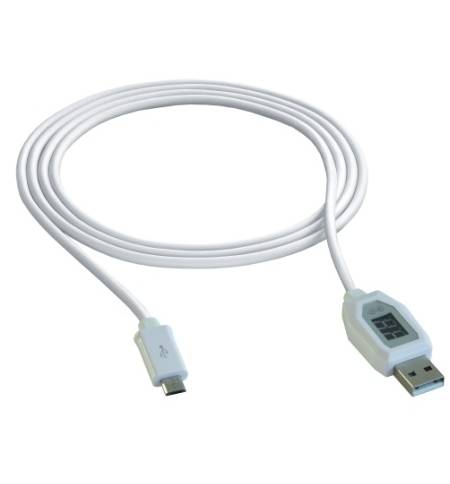 Digital V/A Display Smart USB Charging Cable to micro USB EcoSav Digital V/A Display Smart USB Charging Cable to micro USB EcoSav