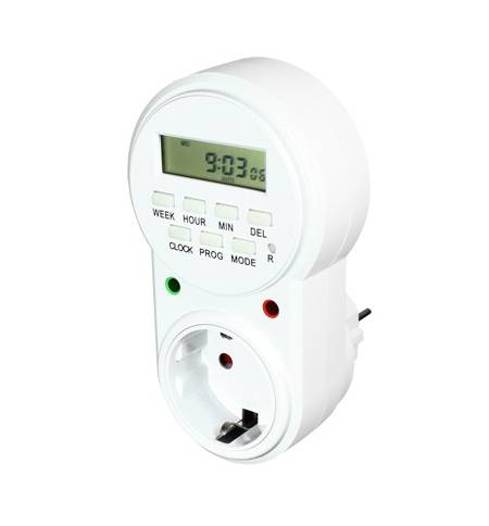 Week Timer, Digital Time Switch, 230v, EU Plug Setting Weekly Sw